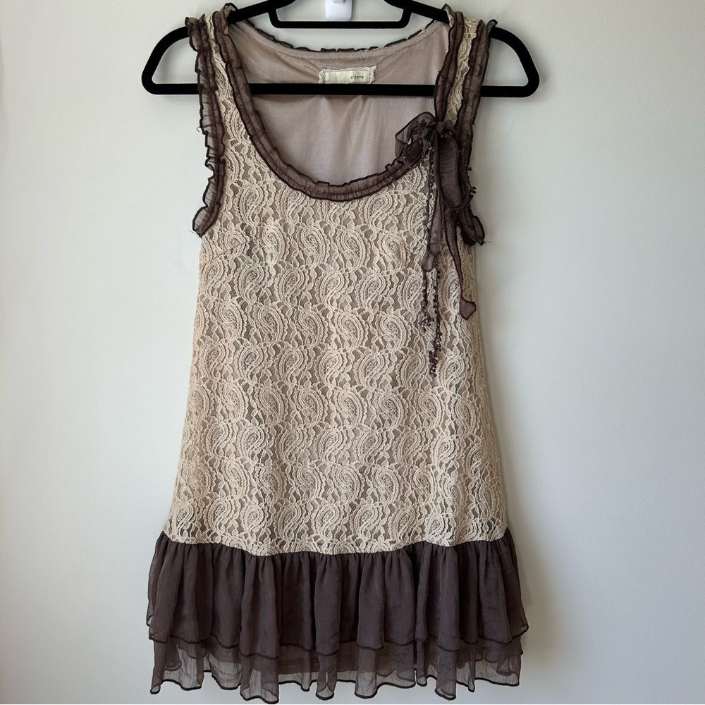 A'Reve Elegant Cream Dress